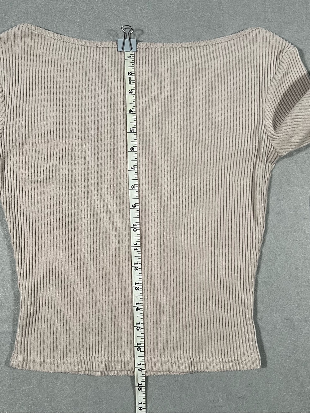 Women’s Beige Ribbed Knit 2-Piece Set Boat Neck Top & Straight Pants M - Picture 7 of 10